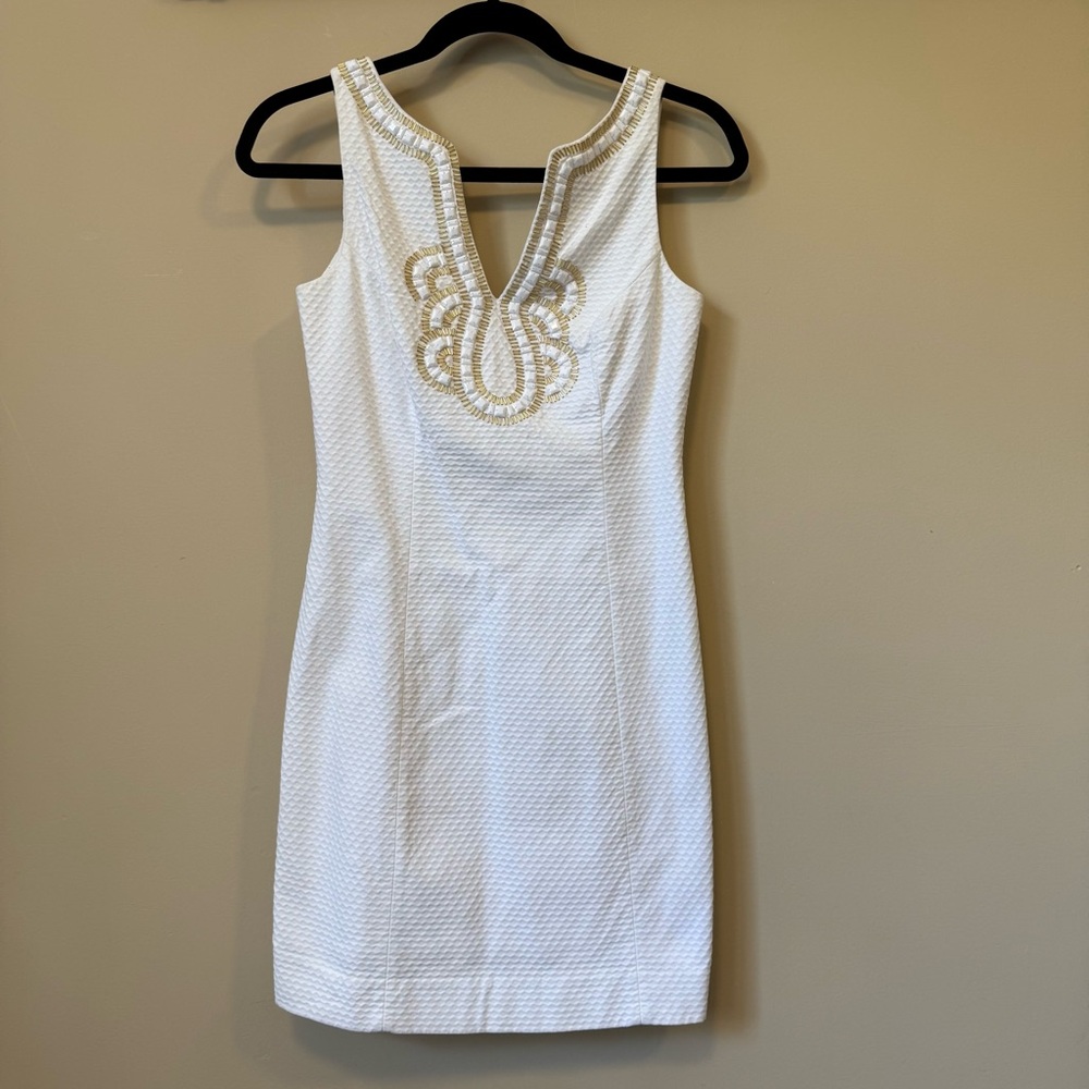 Lilly Pulitzer White Textured Mini Dress